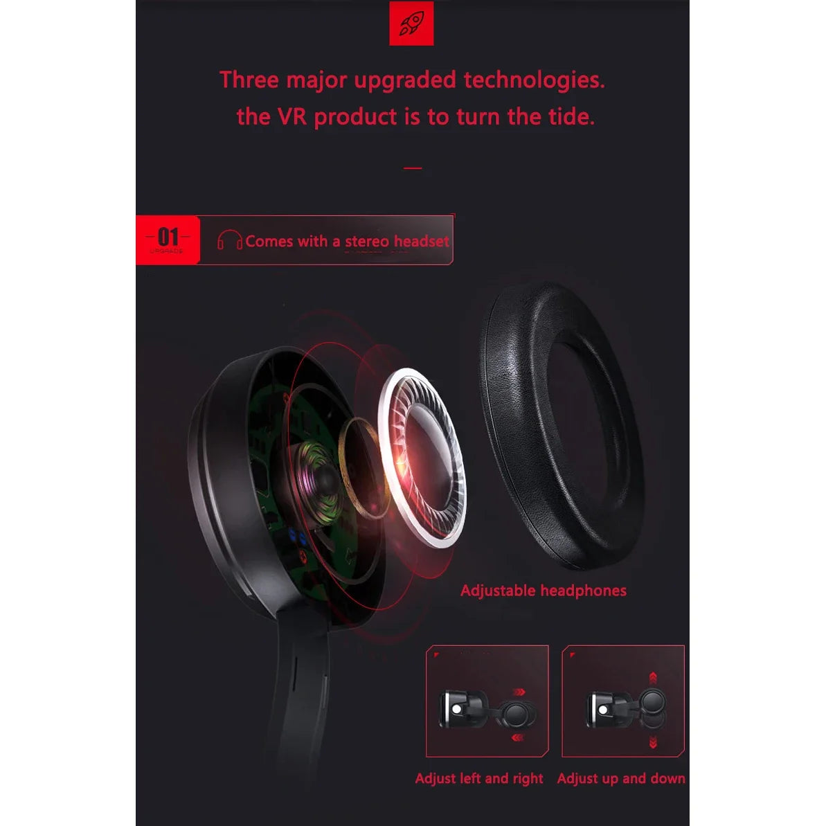 VR Headset for Smartphone – Immersive 3D Virtual Reality Smart Glasses Tidesmit