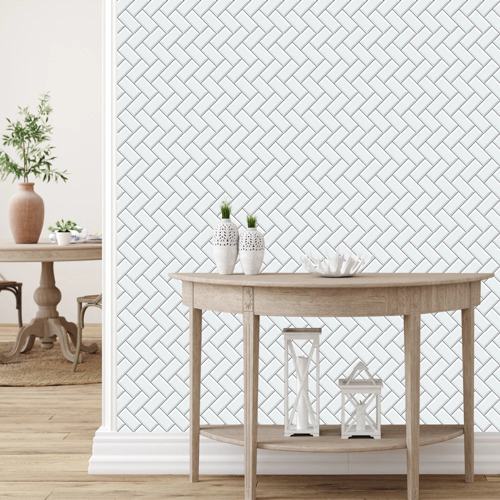 10pcs/set Flat Marble Mosaic Tiles Sticker Transfers Covers For Kitchen Bathroom Tables Peel & Stick Waterproof Art Wall Decals