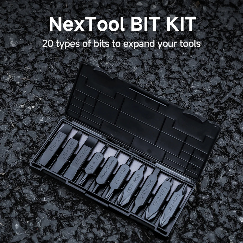 NexTool 20 Types of Hex Bit Accessory Kit Screwdriver Set for NexTool Pocket Tools E1 Flagship Captain Hand Tools Multi-tool