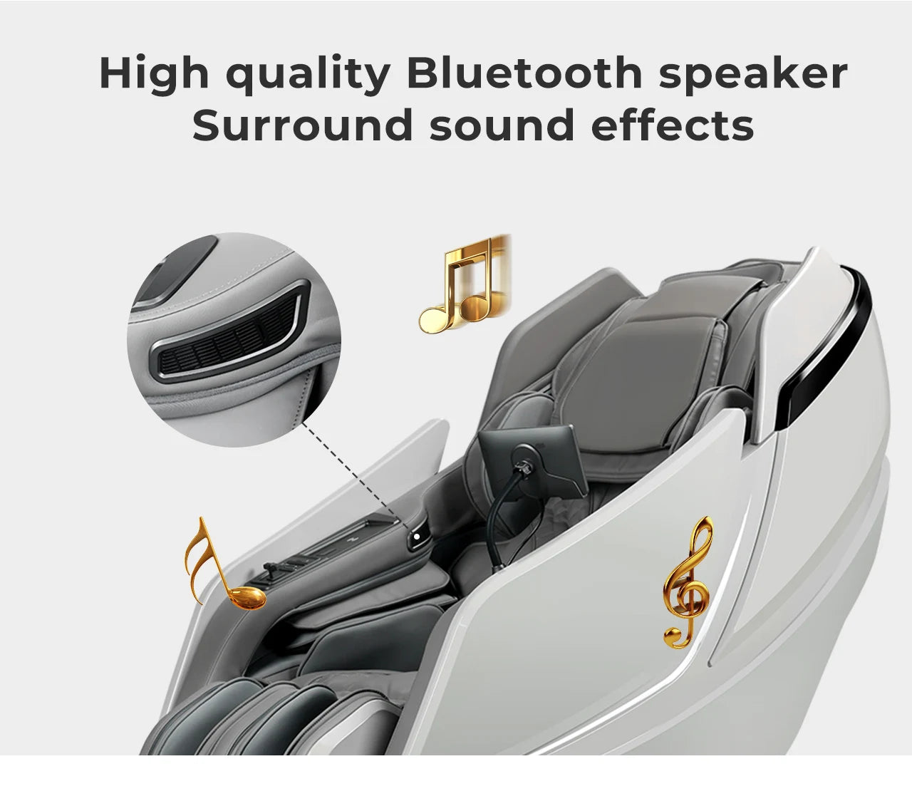 Full Body Shiatsu Massage Chair - 24 Programs with Bluetooth & Heat Body Shaping Massage Equipment Tidesmit