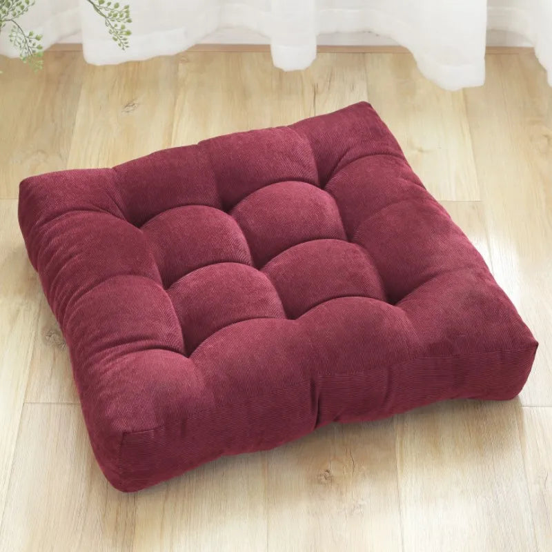 Big Square Corduroy Floor Seat Cushion Chair Cushions Tatami Meditation Yoga Thickened Windows Pad for Adults Seating Pillow