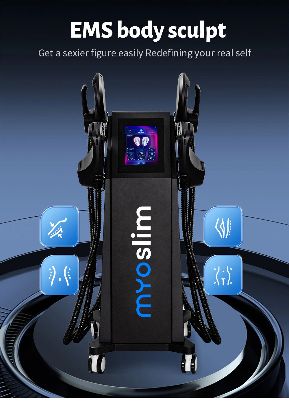 EMS Body Sculpt Machine - Professional Muscle Toning & Fat Reduction Fascia Gun Tidesmit