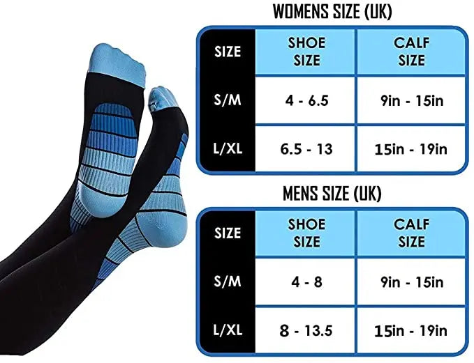 Compression Socks Outdoor Sports Pressure Socks Women and Men's Long Jump Rope Fitness Calf Socks Muscle Unisex Men Socks YS1009