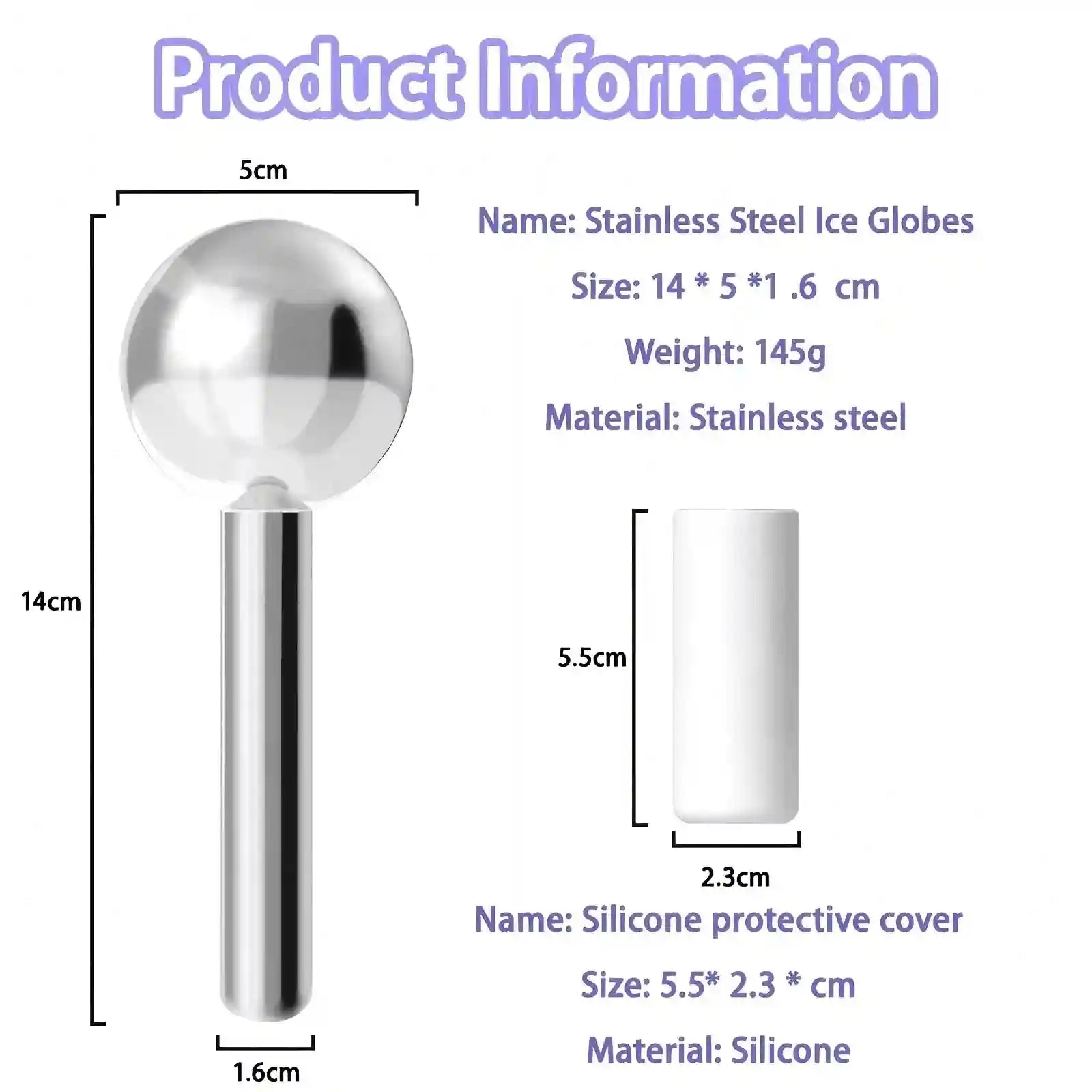 Ice Globe Facial Massager – 360 Rotating Cold Roller by Tidesmit Eye Massage Instrument Tidesmit
