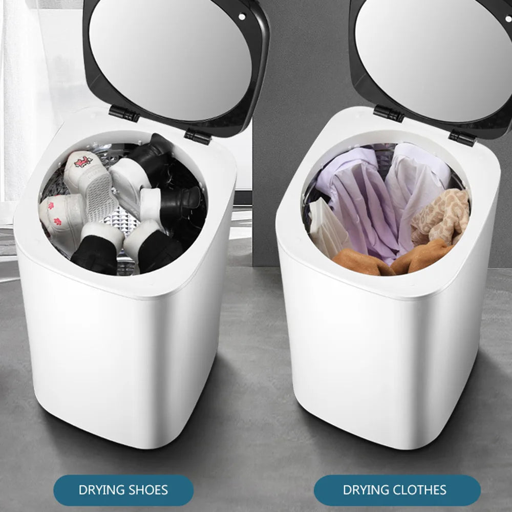 Tidesmit 62L small clothes dryer with internal sterilization feature for baby underwear and garments side angle view