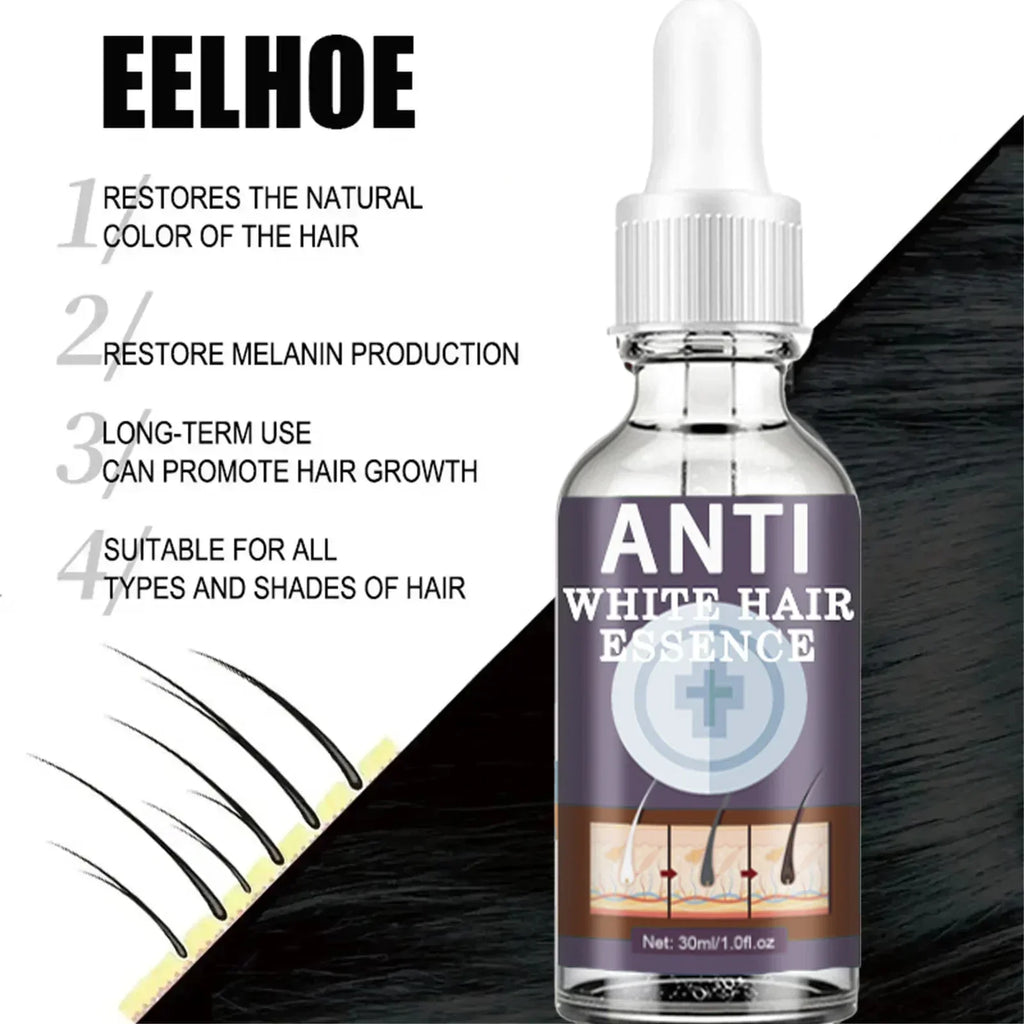 White hair killer, remove gray hair and restore natural hair color in 7 days