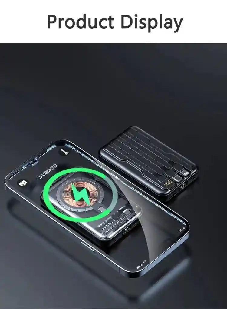 20000mAh Magnetic Portable Charger with PD Power Delivery & Built-in Cable Tidesmit