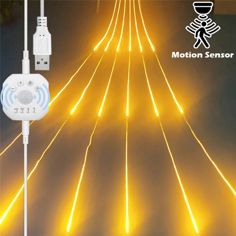 Motion Sensor Stair Lights With Chase Effect Under Bed Lights Under Cabinet Lights, Motion Activated Led Light Strip for Home