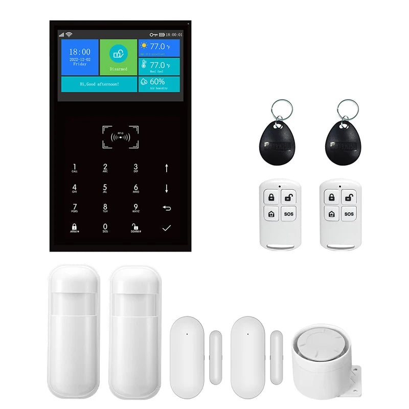 WiFi GSM Smart Home Alarm Security Kit - Tuya App Controlled System 2G GSM Kit B EU Plug Tidesmit