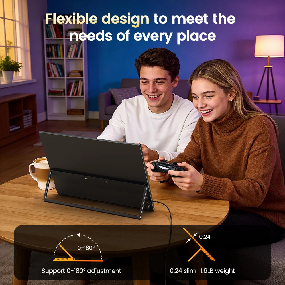 UPERFECT UGame J5 2.5K 240Hz Gaming Monitor 16" Portable Display 100%sRGB w/HDMI USB C For PS5 Steam Deck Switch XBOX Laptop PC