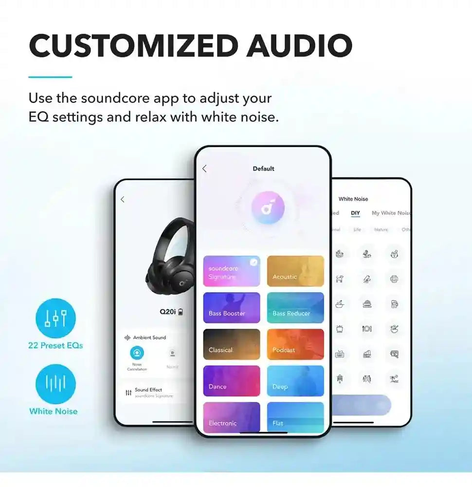 Wireless Active Noise Cancelling Headphones - Over-Ear Studio Monitor Tidesmit