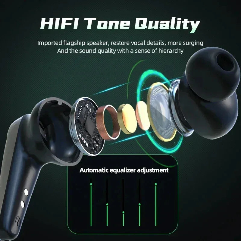 Wireless Gaming Earbuds with Mic Noise Cancelling - Black Tidesmit Tidesmit