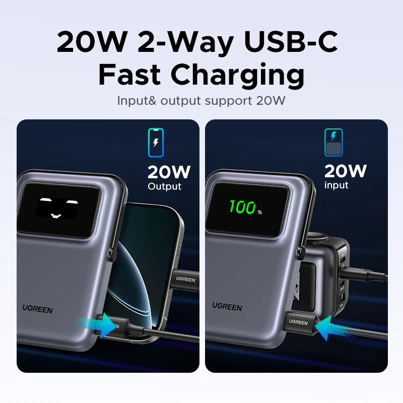 Magnetic Wireless Power Bank 10000mAh PD Fast Charger for iPhone Tidesmit