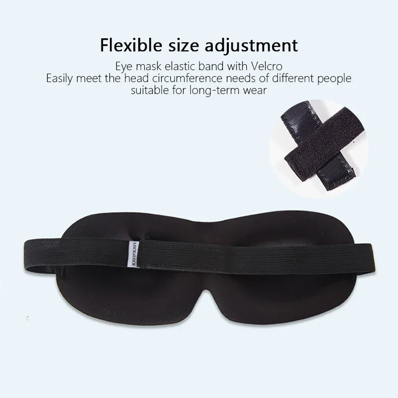 3D Smooth Natural Sleep Mask Fully Adjustable Shoulder Strap Unisex Essential for Travel Peaceful Sleep Blindfold Light Eyepatch