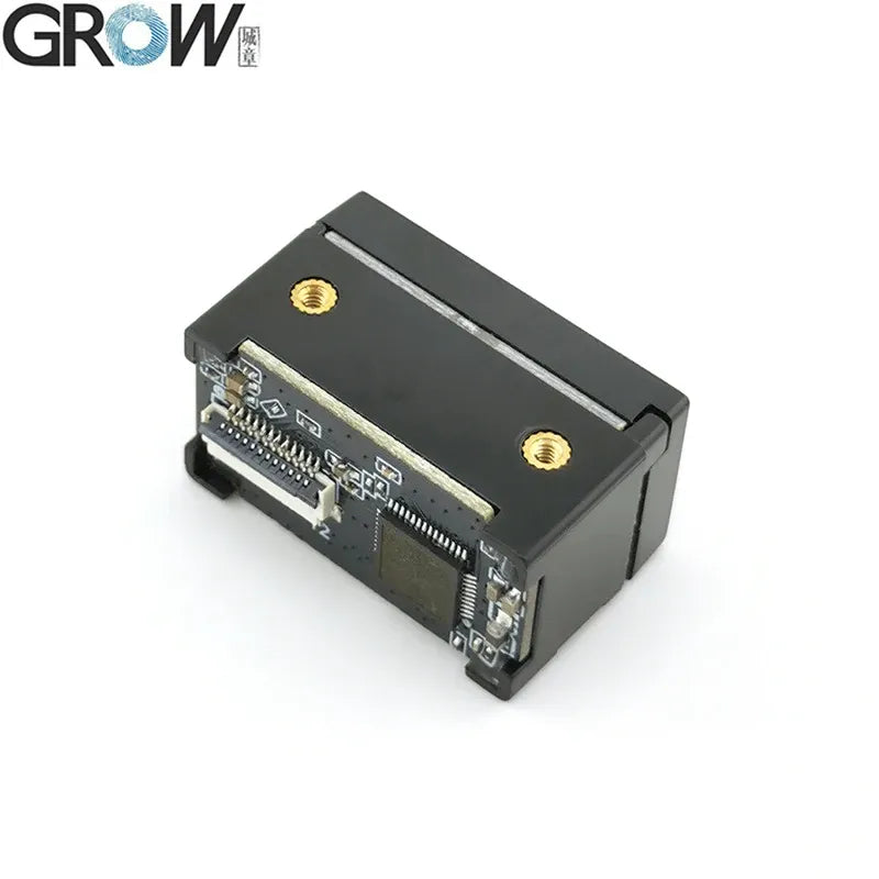 Barcode scanner module with exposed circuit board pins and front lens opening