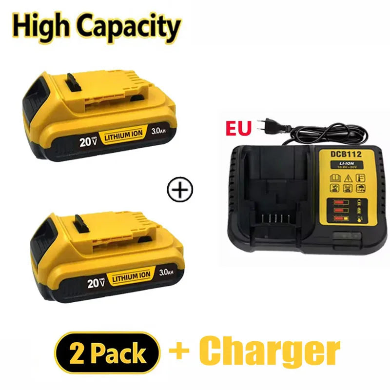 For DeWalt 18v 20V Lithium Ion Batteries 20V 12Ah DCB203 Li ion Battery Replacement DCB206 DCB205 DCB204 DCB200Power Tools
