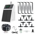Solar irrigation controller panel with drip stakes, connectors, and 10 m tubing set