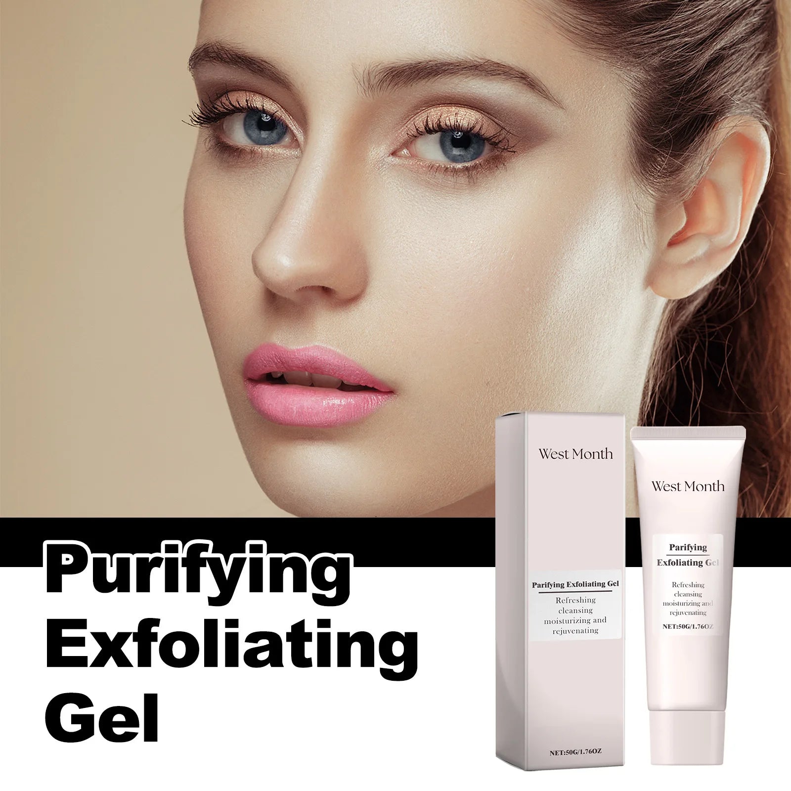 Exfoliating Peeling Gel for Acne and Blackheads - 50g Gentle Formula Scrubs Treatments Tidesmit