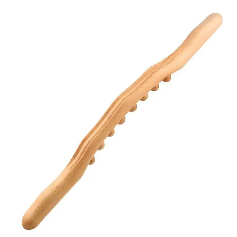 Back Massage Stick - Natural Wood Deep Tissue Muscle Release Tool Back Massage Instrument khaki Tidesmit