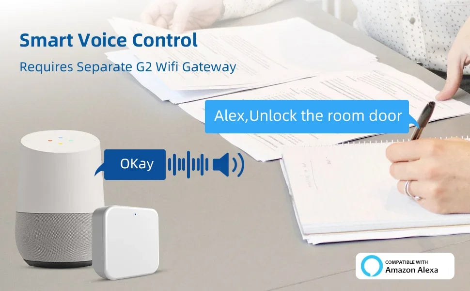 TTlock App Control Low Consumption Smart Lock Electronic Fingerprint Door Lock ForAccess Control By Alexa/Google Assistant