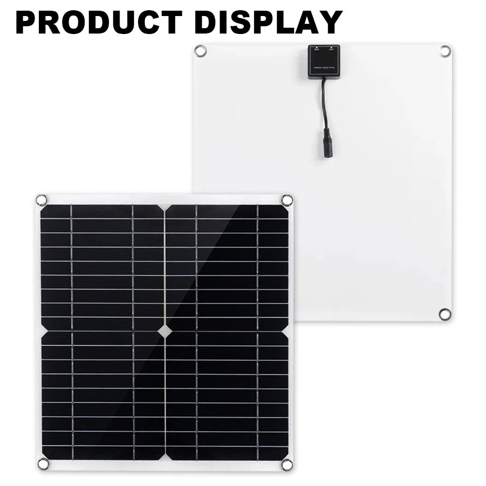 Portable Solar System Kit 15000W Peak 12V 24V To 110V 220V Inverter 3 Universal Sockets 300W Panel 100A Controller for Home RV