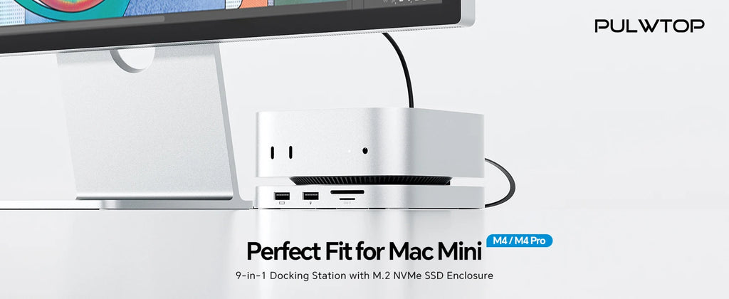 Mac Mini M4 Dock with 4TB SSD Enclosure & 4K HDMI Hub | Tidesmit Tidesmit