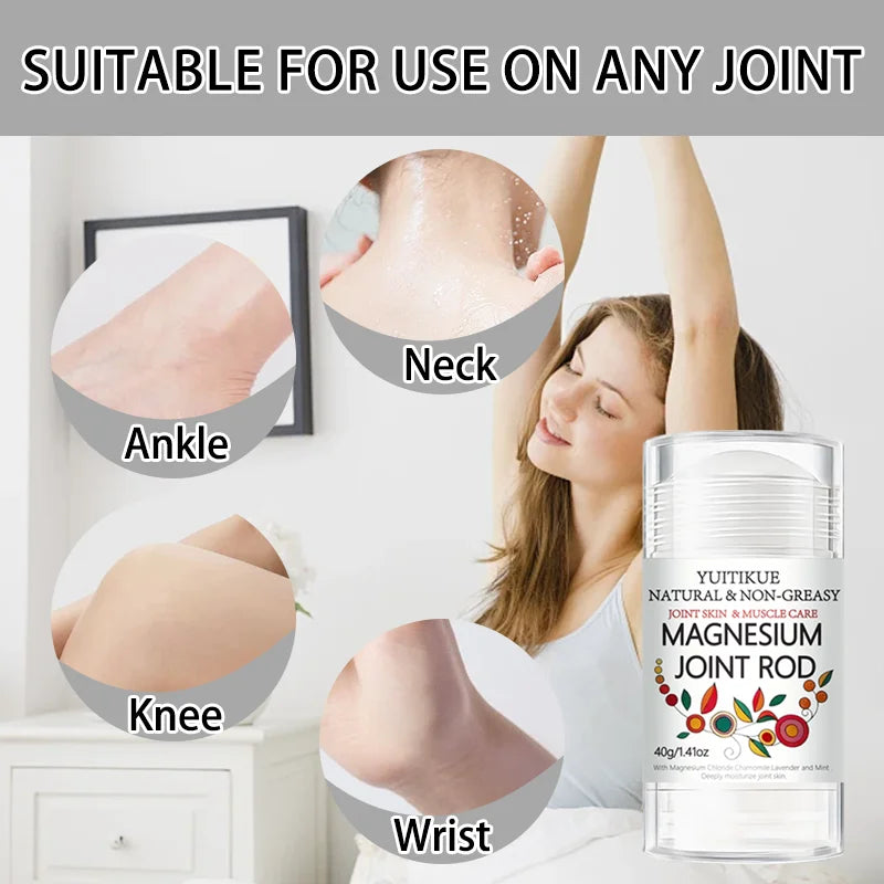 YUITIKUE Magnesium Chloride Stick for Joint and Muscle Care, Fast Absorption, Naturally Non-Greasy, 40g