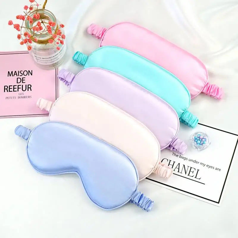 Imitated Silk Eye Mask for Sleeping Breathable Eyeshade Cover Sleeping Mask for Travel Nap Soft Comfort Blindfold Night Eyepatch
