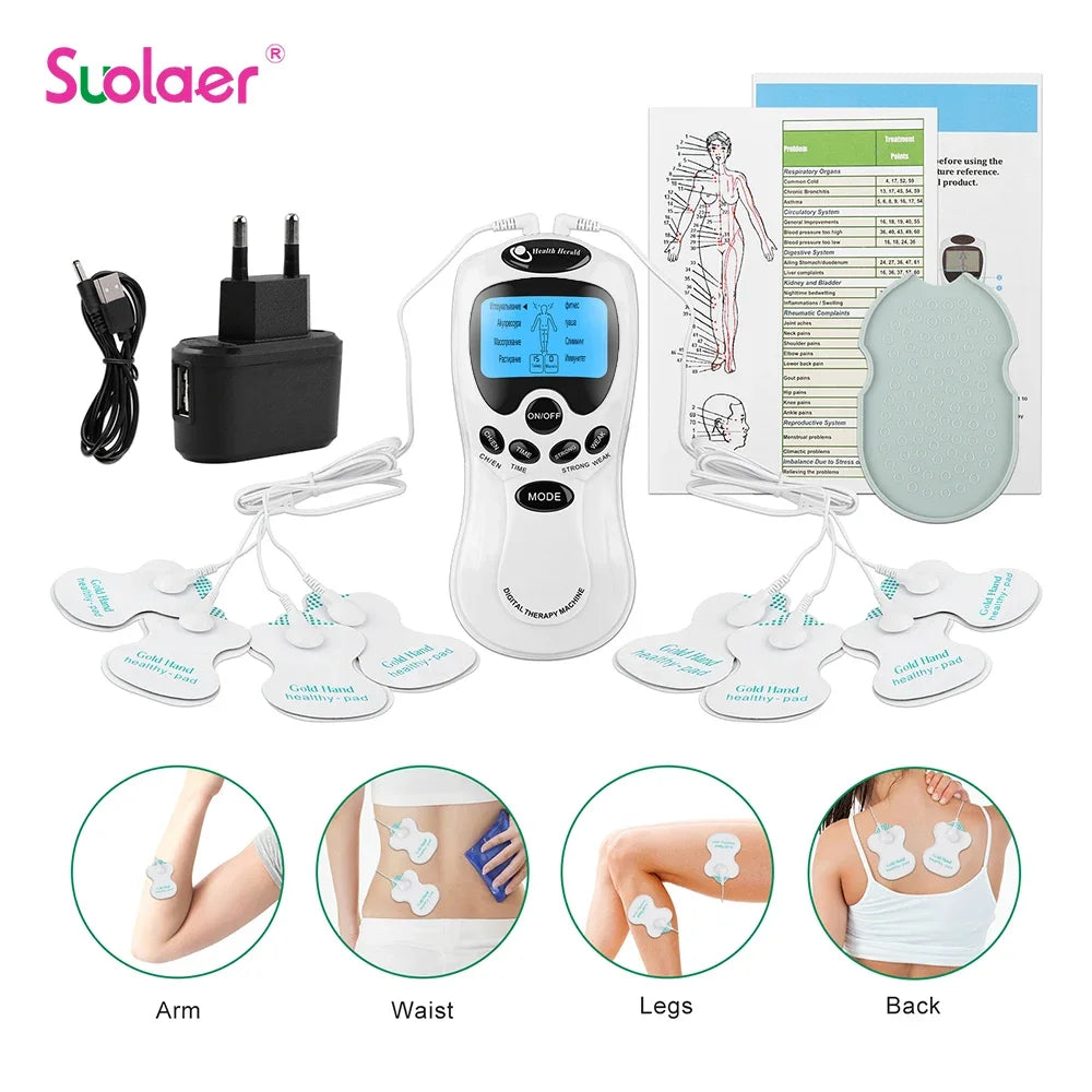 EMS Tens Unit Muscle Massager: Portable Deep Tissue Pain Relief Body Shaping Massage Equipment Tidesmit