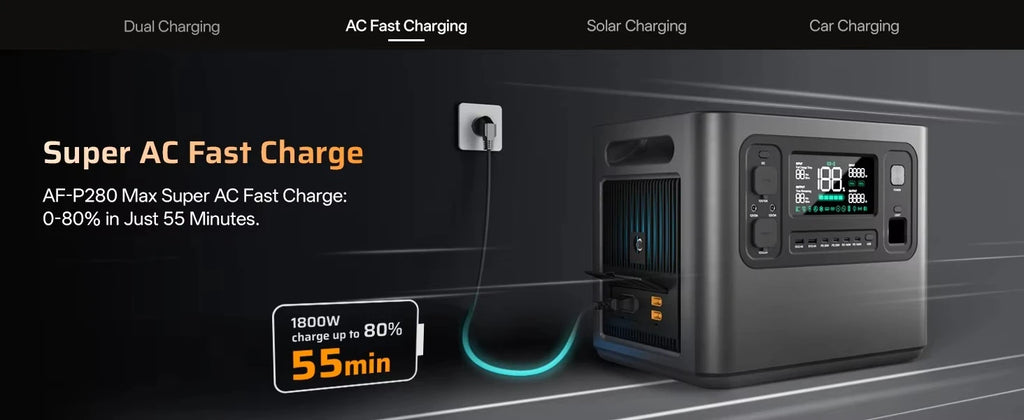 Aferiy  AF-P280-B 4 Times 2048Wh Lfepo4 Heavy Duty Solar Generator Vice Packs Storage System Expandable Battery Sea freight