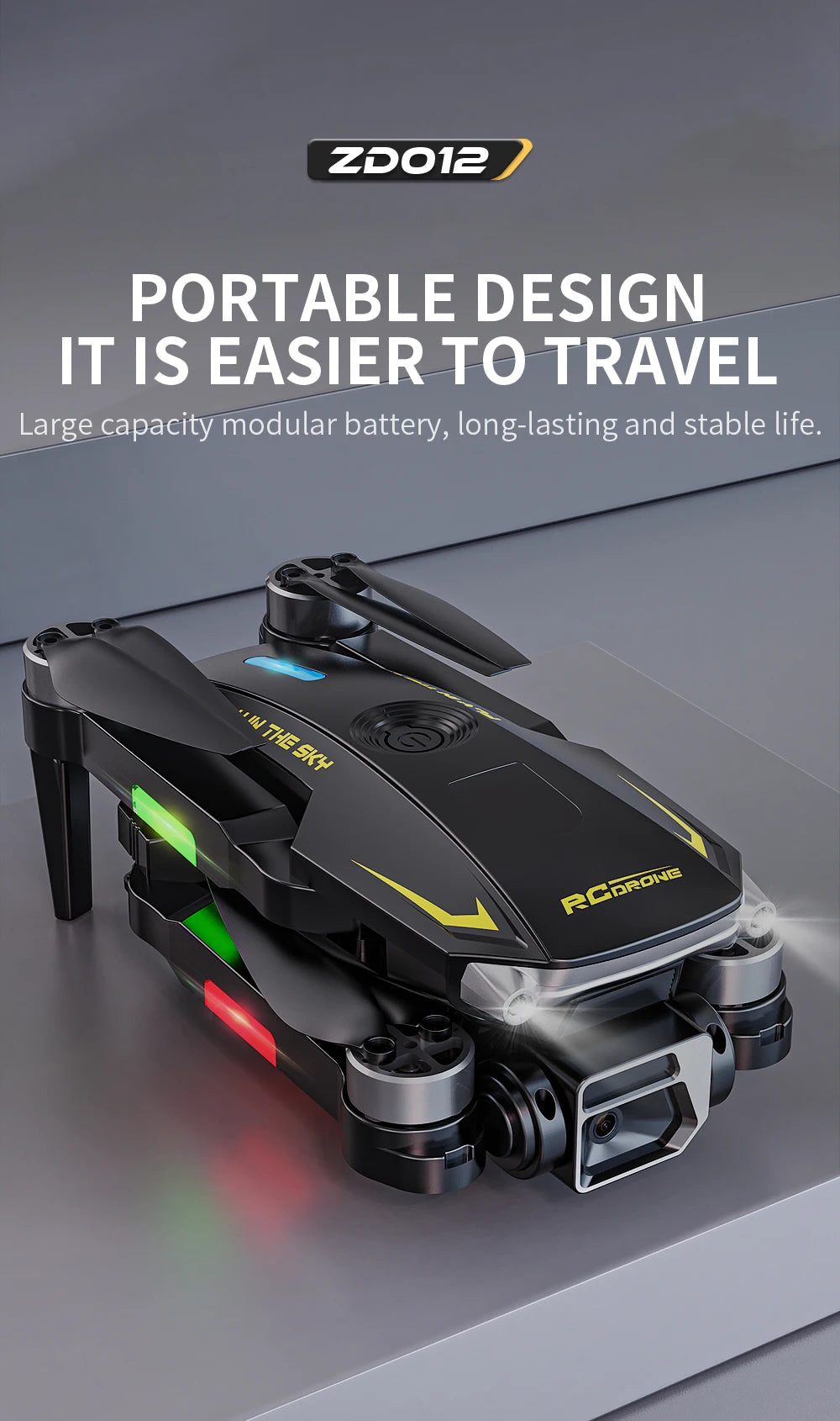 GPS Camera Drone 8K HD - Foldable Brushless Quadcopter with GPS Tidesmit