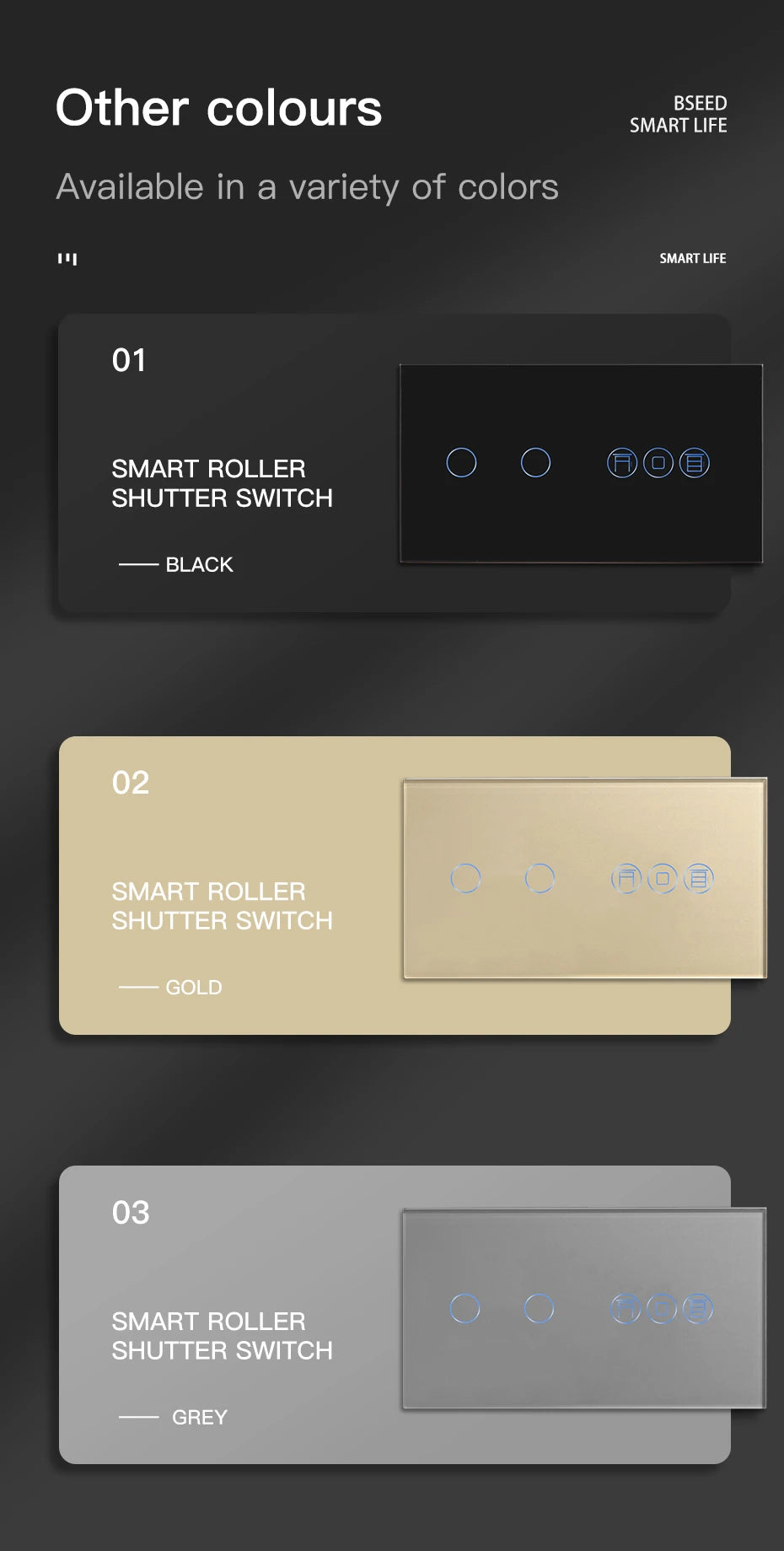 Tidesmit Smart WiFi Shutter Switch - App Controlled Roller Blind Timer Tidesmit
