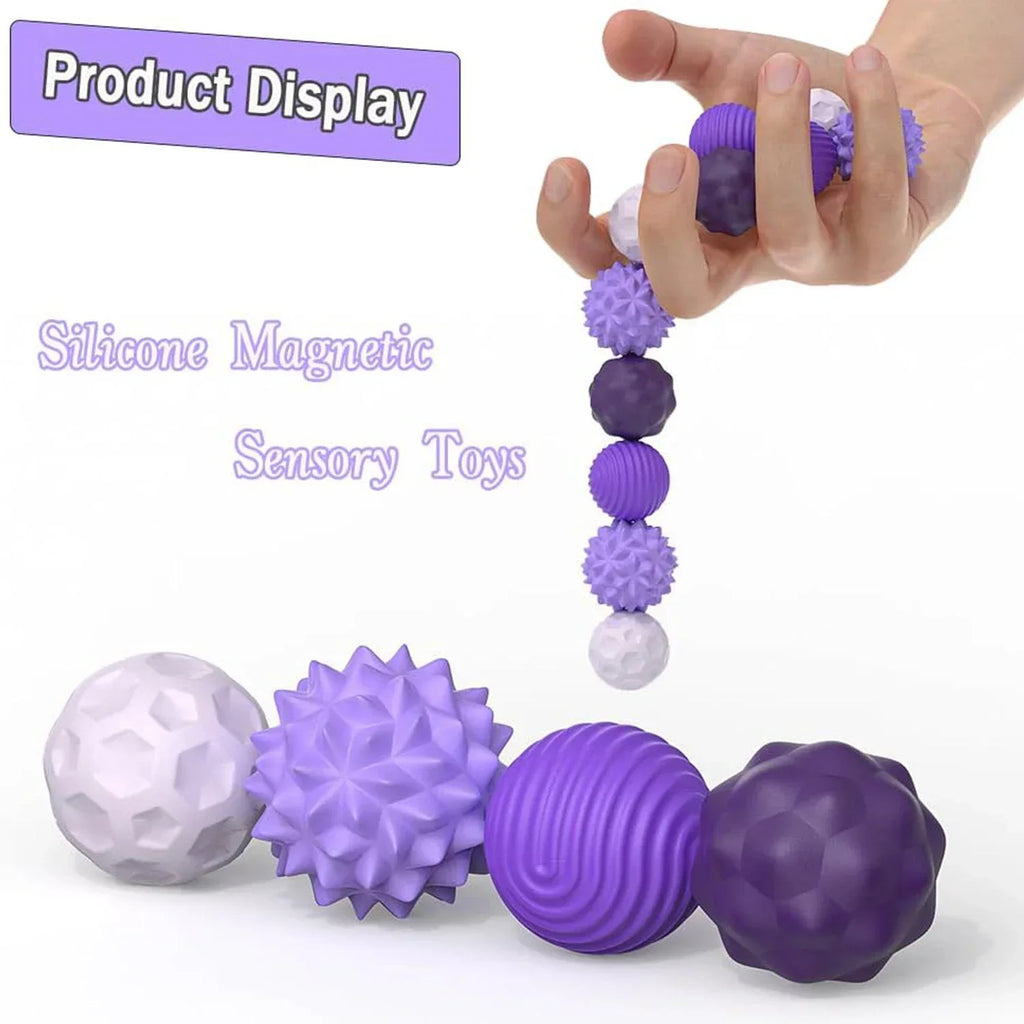 Magnetic Hand Massage Balls for Anxiety Relief - 8 Piece Set Body Shaping Massage Equipment Tidesmit