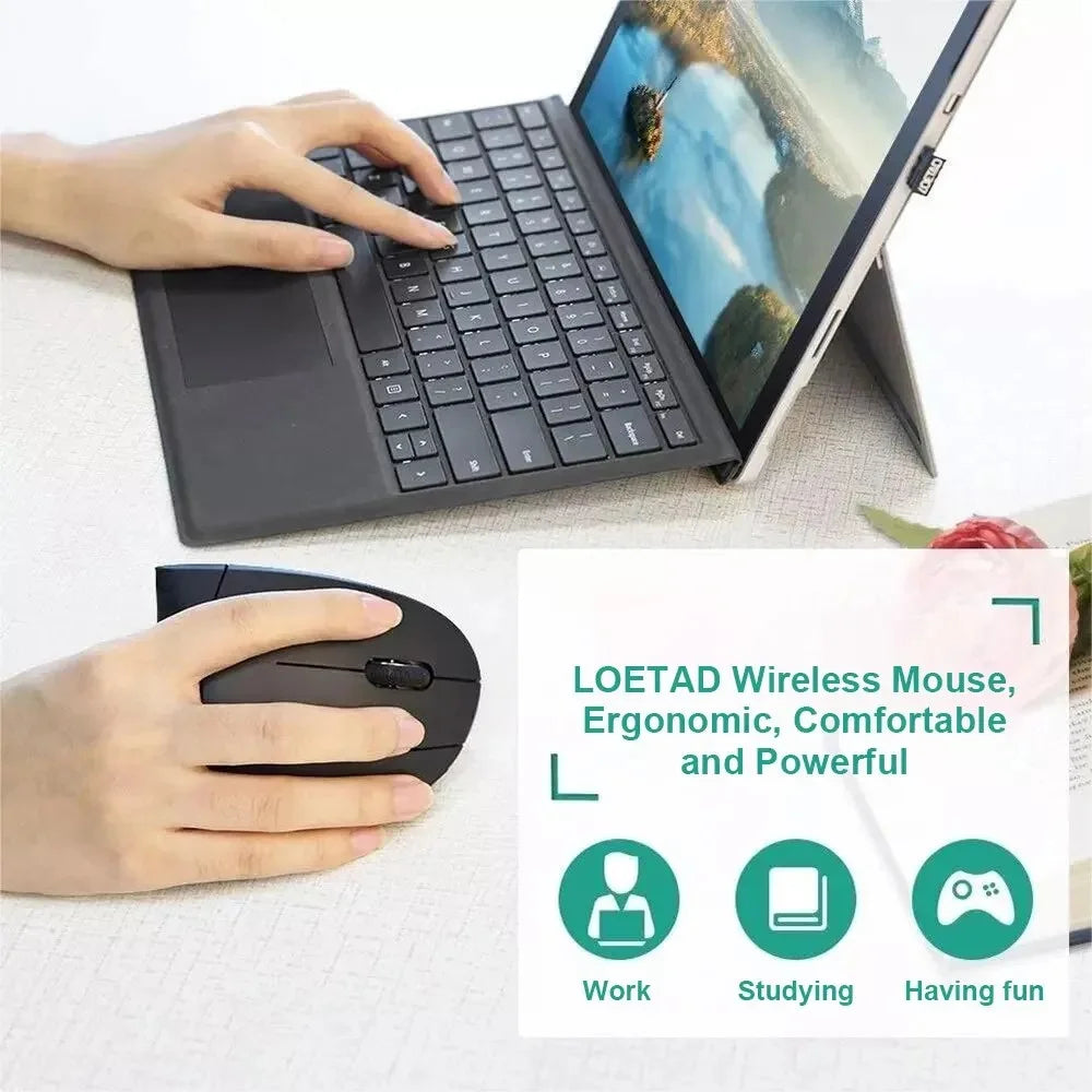 Ergonomic Wireless Dry Battery Mouse 2.4G Right Hand Mouse Distance Transmission Gaming Mouse For Huawei Xiaomi Notebook Macbook