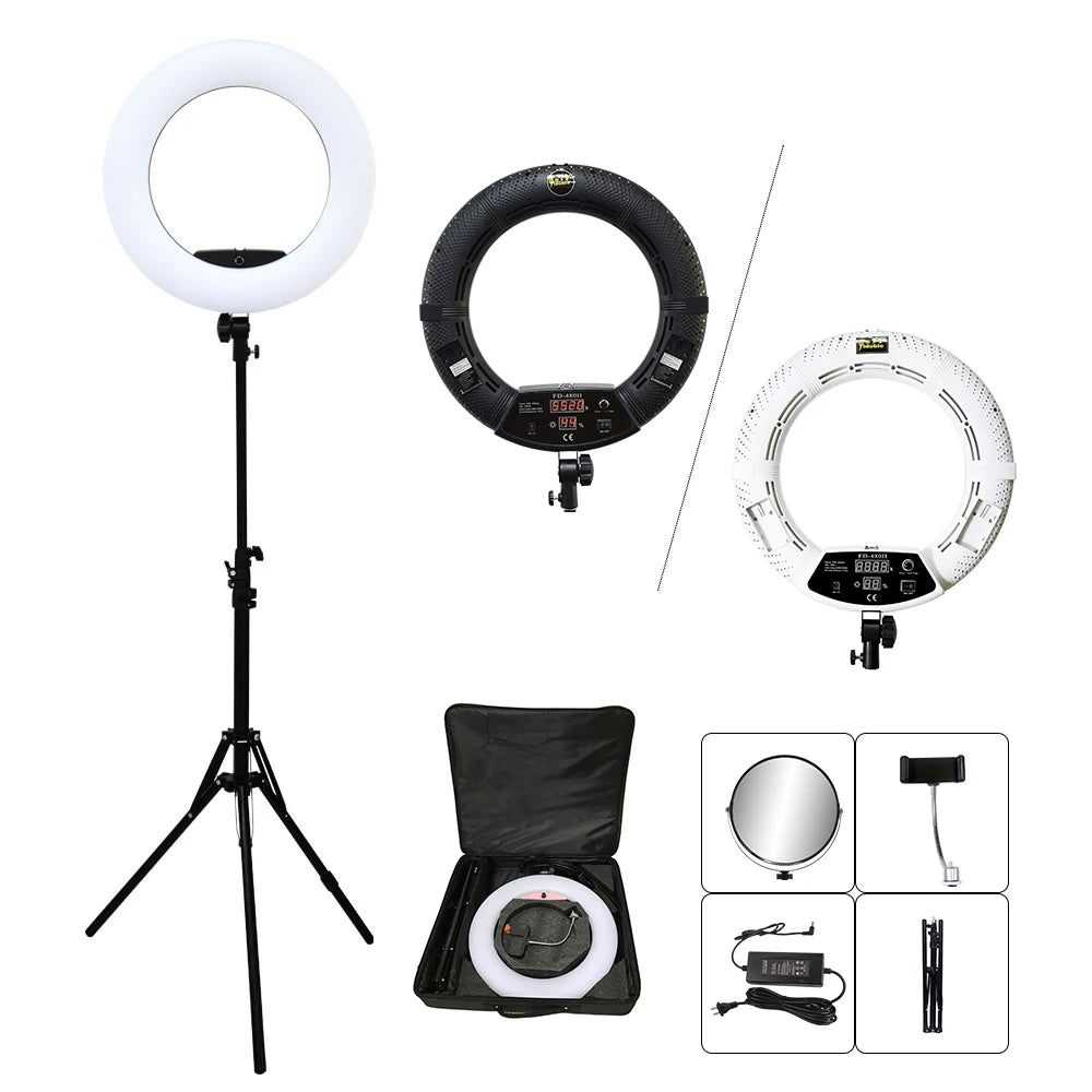 18-Inch Ring Light With Tripod Stand - Dimmable LED Studio Kit Tidesmit