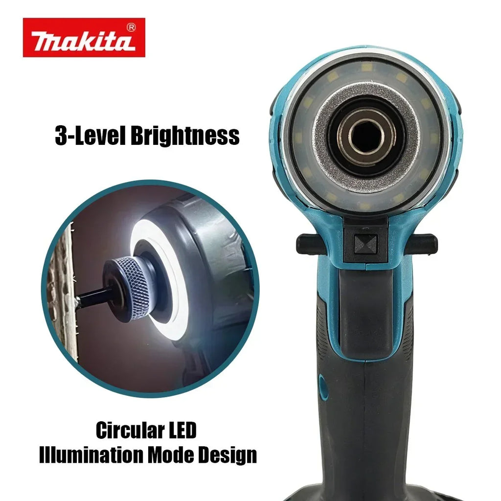 Makita DTD173 18V LXT Cordless Impact Driver Brushless Electric Drill Screwdriver Wood/Bolt T1/T2-Mode Twin LED Light 180 N·m+Makita DTD173 18V Cordless Impact Driver LXT BL Brushless Motor Electric Drill Wood/Bolt/T-Mode 18