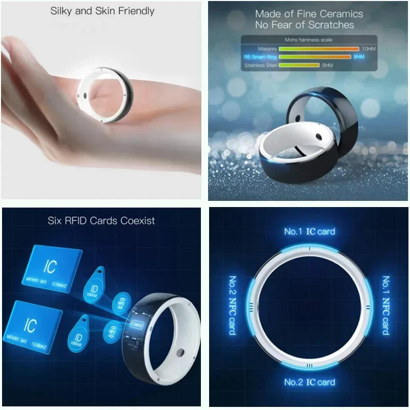 2026 New Jakcom R5 Smart Ring 6 RFID Cards Smart Sharing Smart Wearable Device for GPS ID IC NFC IOS Android WP Mobile Phones Tidesmit