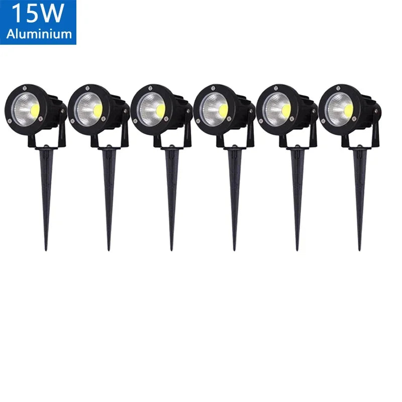 LED Waterproof Outdoor Garden Lawn Lights Spike Bulb 5W/10W/15W Tuinverlichting 220V 110V 12V - Adjustable Solar Powered Garden