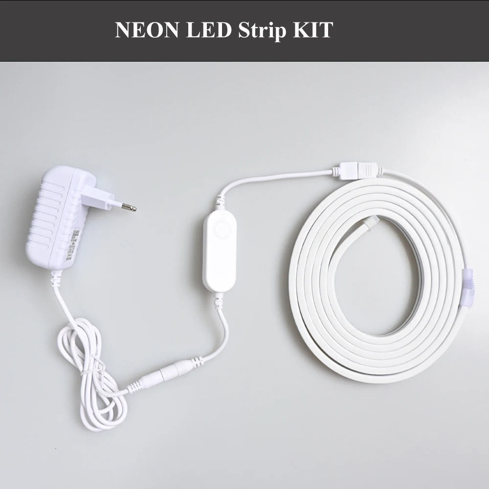Homekit WiFi RGB Neon LED Strip Light 1m 2m 3m 5m Waterproof Dimmable Flexible Lamp Mini Controller 12V Power Siri Voice Control