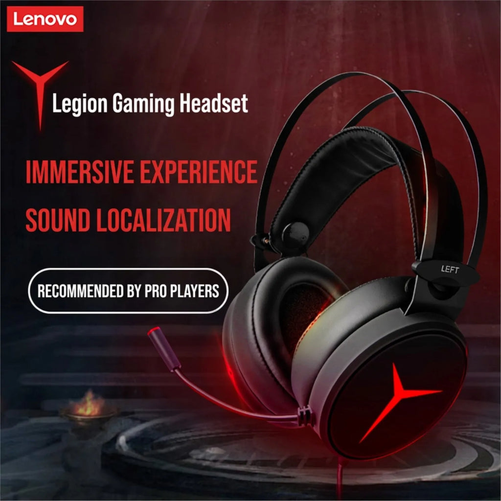 Lenovo Legion Gaming Headset - Over-Ear Wired Audio with Noise-Cancelling Mic Tidesmit