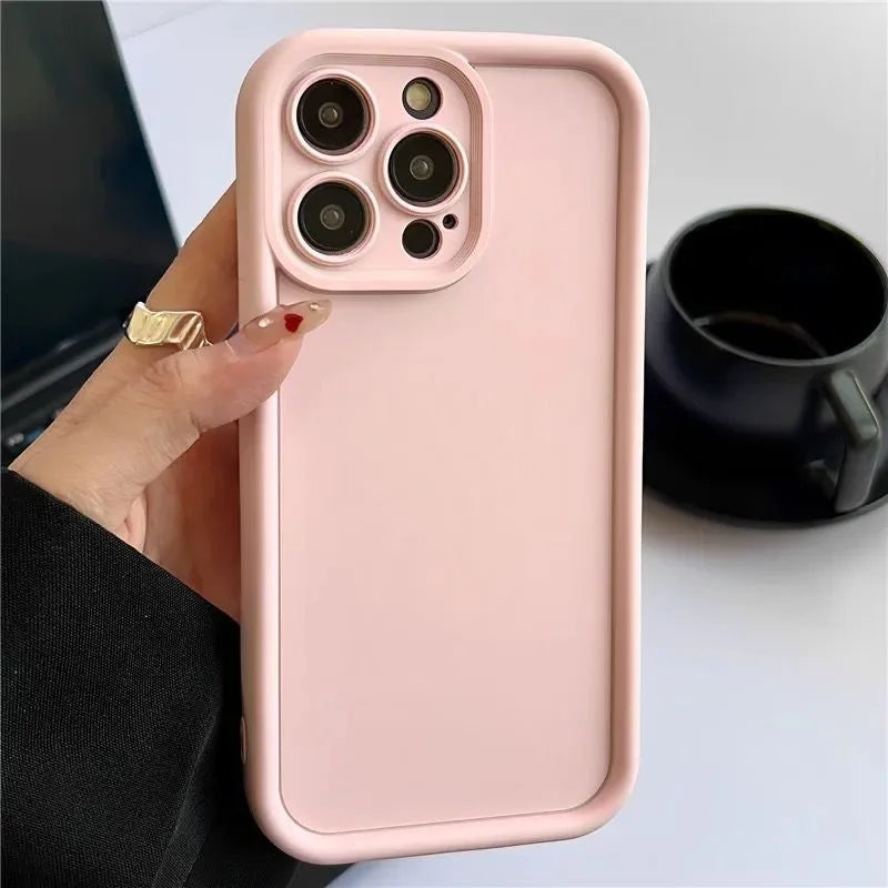 iPhone 17 Shock-Absorbing Soft TPU Silicone Case | Slim Fit Protection Pink Tidesmit