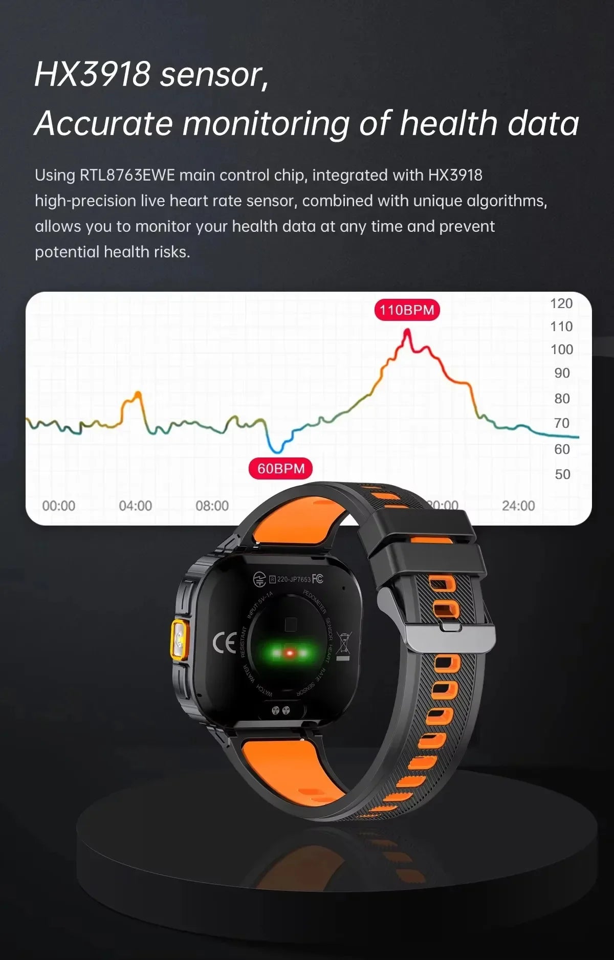 New Smart Watch Men LED Light Flashlight BT Call Music Player Sport Fitness Bracelet Calories Ultra Large Screen Smartwatch