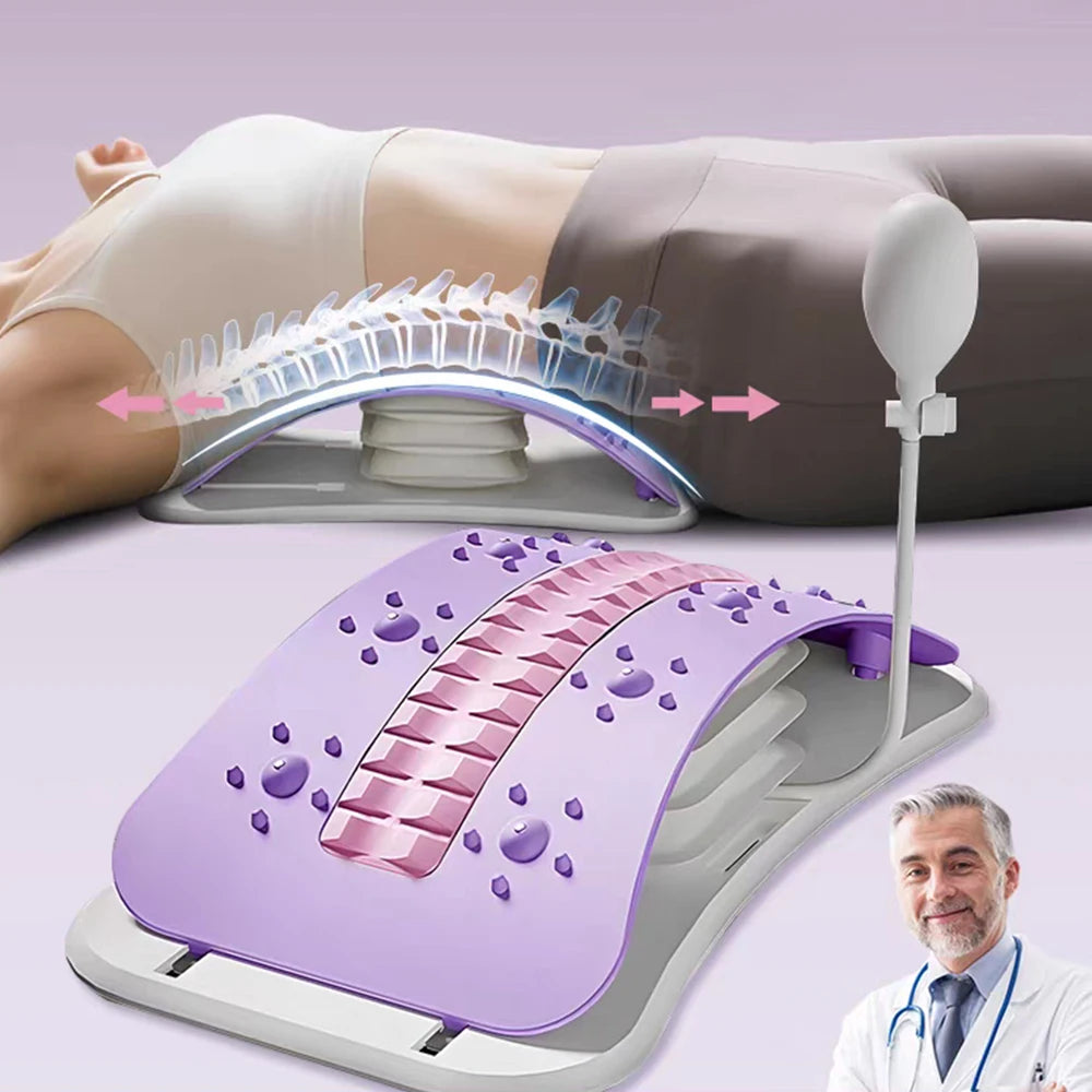 Back Massager With Airbag Lumbar Support Stretcher | Portable Electric Tool Back Massage Instrument Tidesmit
