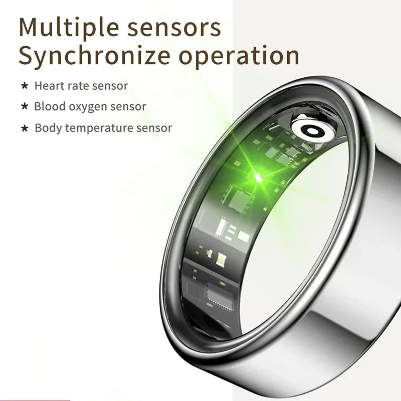 Smart Health Tracker Ring - Heart Rate & Oxygen Fitness Monitor Tidesmit