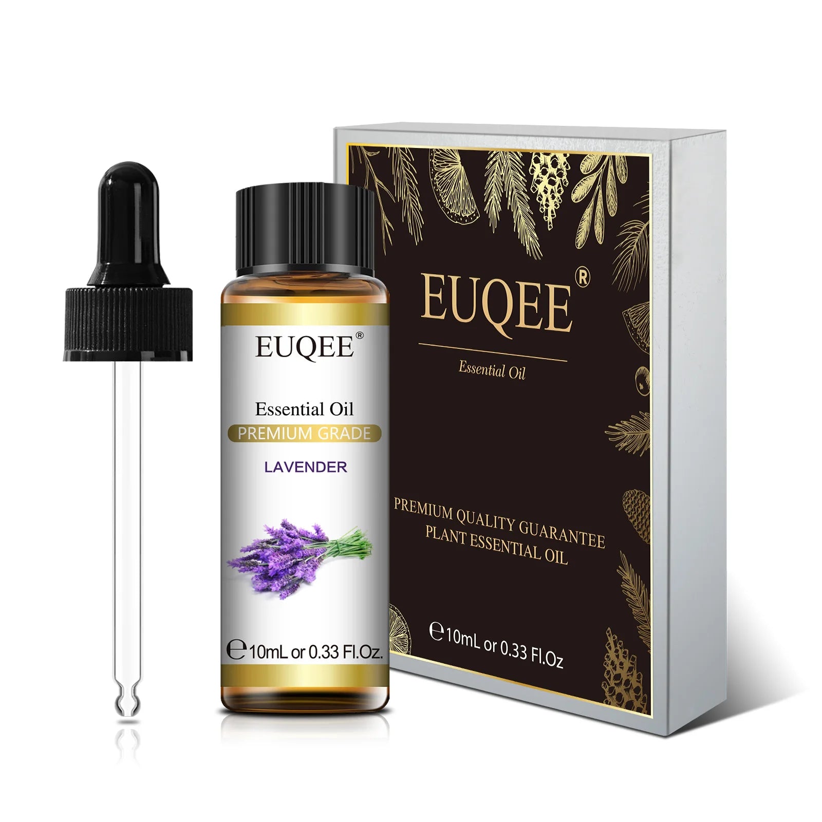 EUQEE 10ml Pure Essential Oil For Aromatherapy Diffuser-Jasmine Eucalyptus Frankincense Cinnamon Lavender Aroma Essential Oils