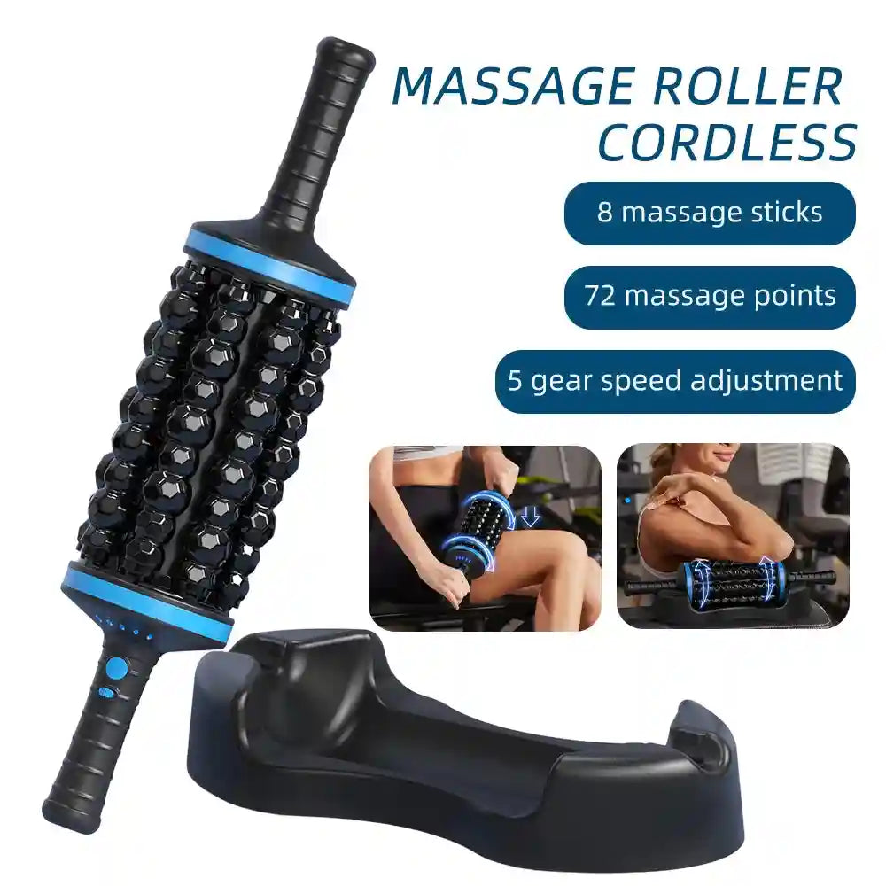 Electric Massage Roller - Deep Tissue Muscle Relief with Heat Therapy Massage Roller Tidesmit