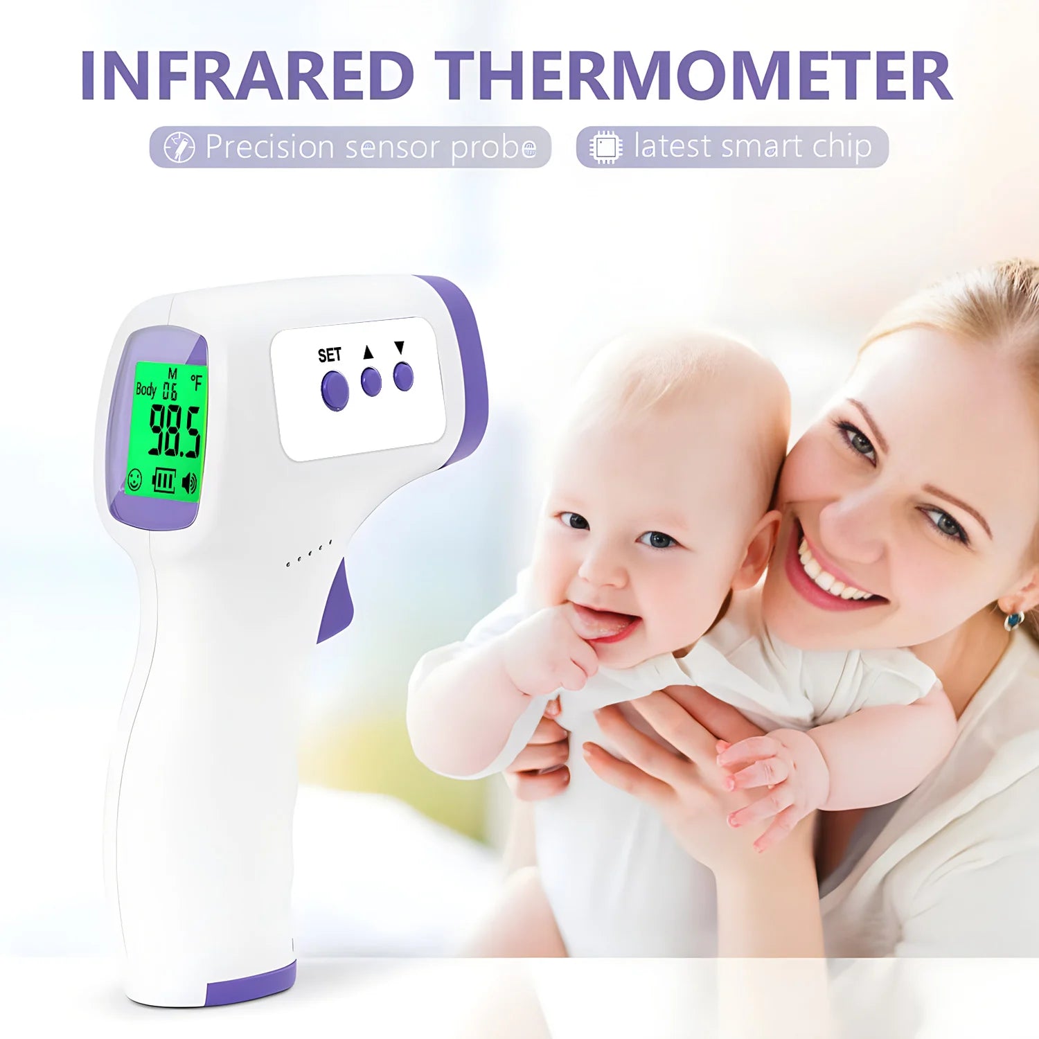 Thermometer Digital Medical Body Thermometer Baby Adult Non-contact Infrared Temperature Tools Home Fever Forehead Thermometer