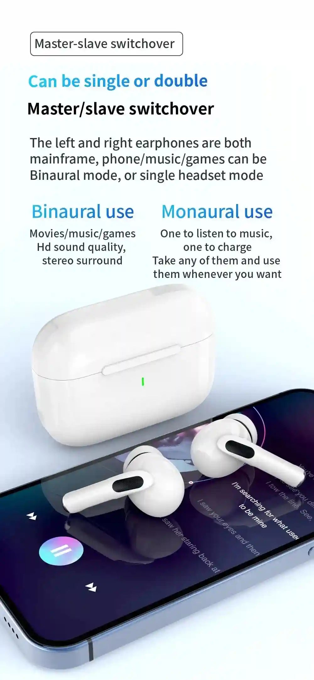 Tidesmit Wireless Bluetooth Earbuds with Active Noise Cancellation (ANC) Tidesmit