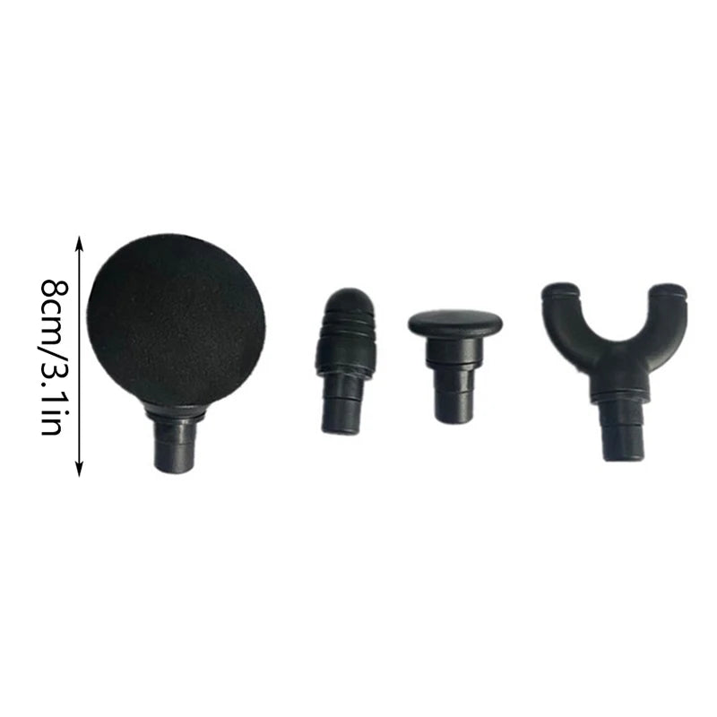 Massage Gun Replacement Heads: 4-Piece Set for Deep Tissue Recovery Body Shaping Massage Equipment Tidesmit