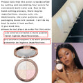Tidesmit Flower Knows Little Angel embossed highlighter palette showing glitter 3D contour detail view